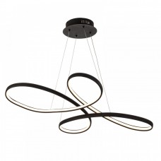 Φωτιστικό Κρεμαστό LED 56W 230V 4200lm 3000Κ Θερμό Φως σε Μαύρο 6150-BL